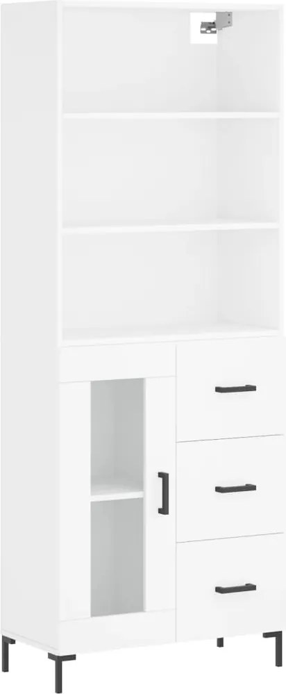 vidaXL fehér szerelt fa magasszekrény 69,5 x 34 x 180 cm