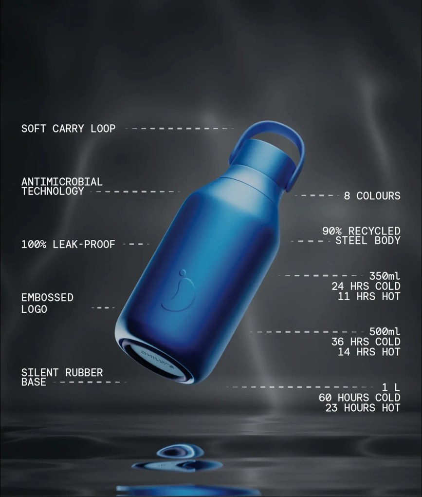 Chilly's Bottles Pacific Blue termosz, 3-as széria, 500 ml