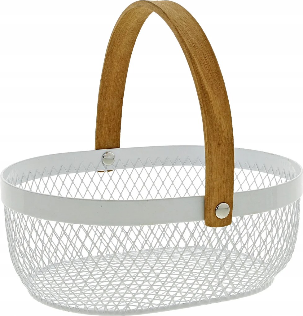 Húsvéti kosár fém karácsonyfadísz Fehér 20 x 15 x 7 cm