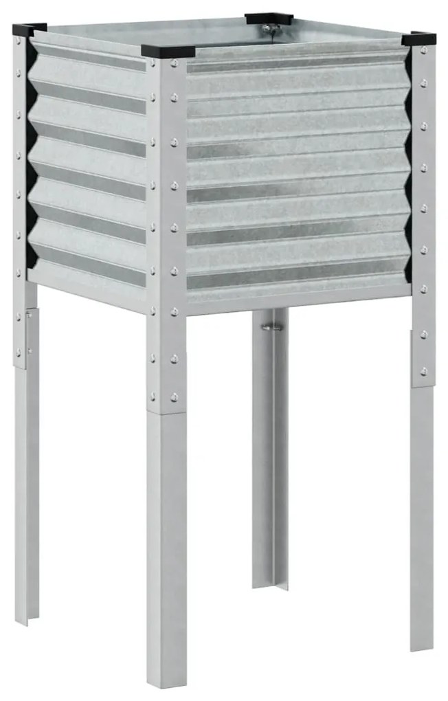 horganyzott acél kerti virágláda 45 x 45 x 88 cm