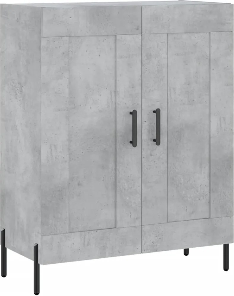 vidaXL betonszürke szerelt fa tálalószekrény 69,5 x 34 x 90 cm