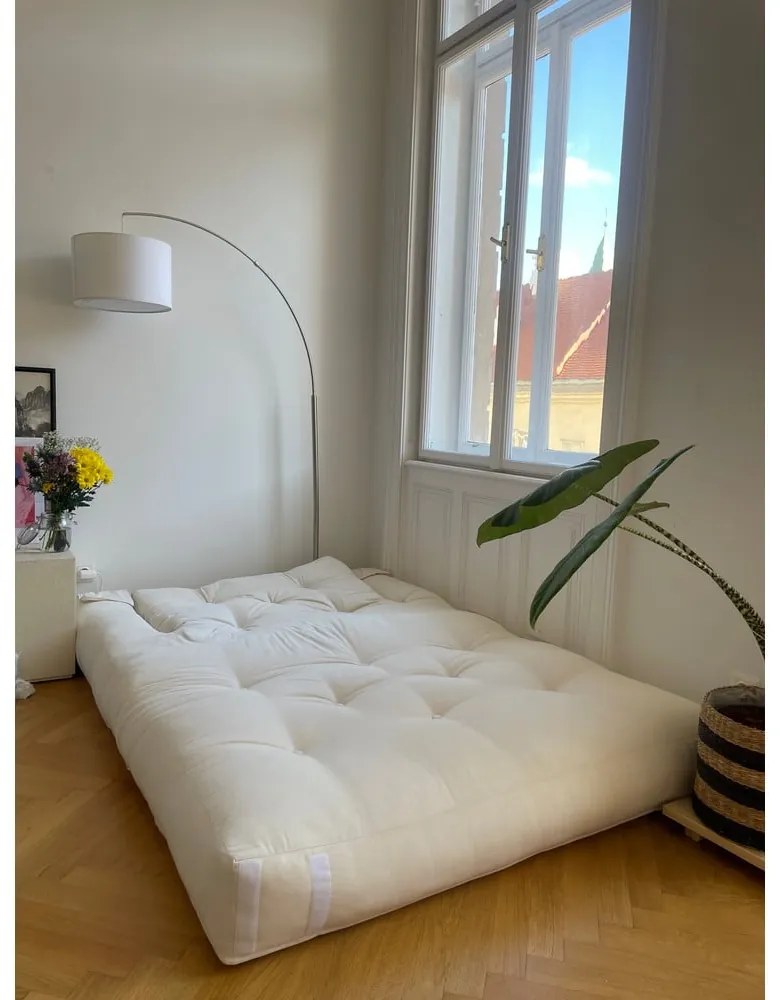 Sárga kinyitható kanapé 140 cm Hippo - Karup Design