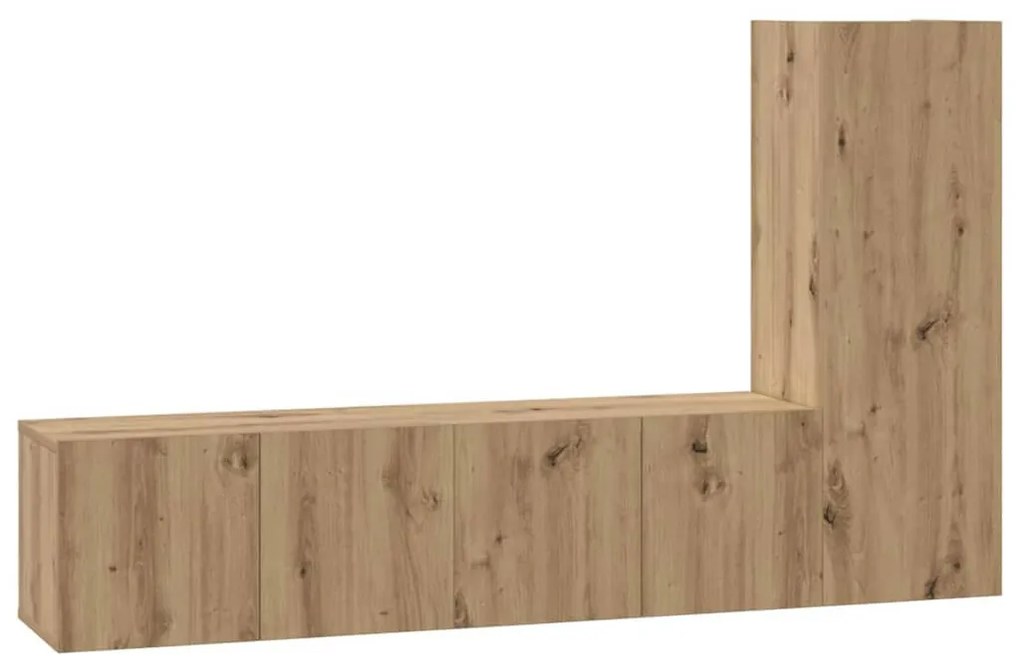 TV szekrény garnitúra 3 pcs kézműves tölgy 60 x 30 x 30 cm
