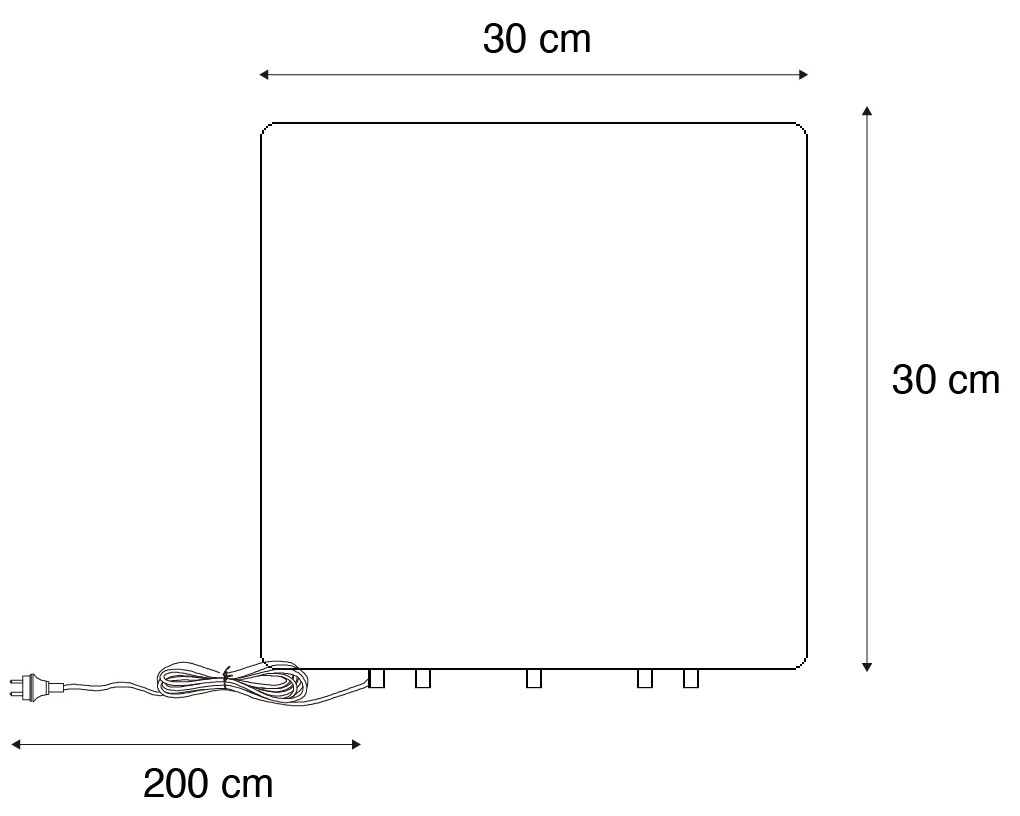 Modern kültéri lámpa fehér 30 cm négyzet alakú IP44 - Nura