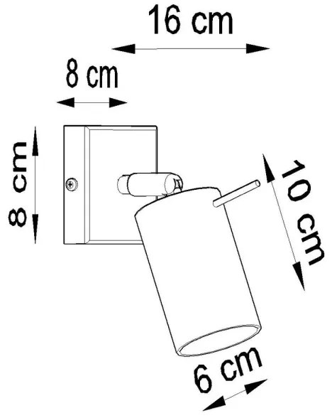 Sollux SL.0727 - Fali spotlámpa RING 1xGU10/10W/230V