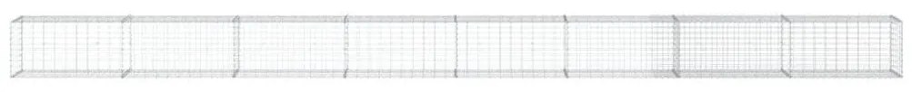 horganyzott vas gabion kosár fedéllel 800 x 50 x 50 cm