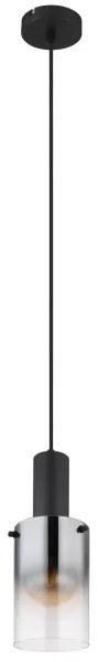 Globo 15907H - Csillár zsinóron FLORENTINA 1xE27/40W/230V átm. 12,5 cm fekete