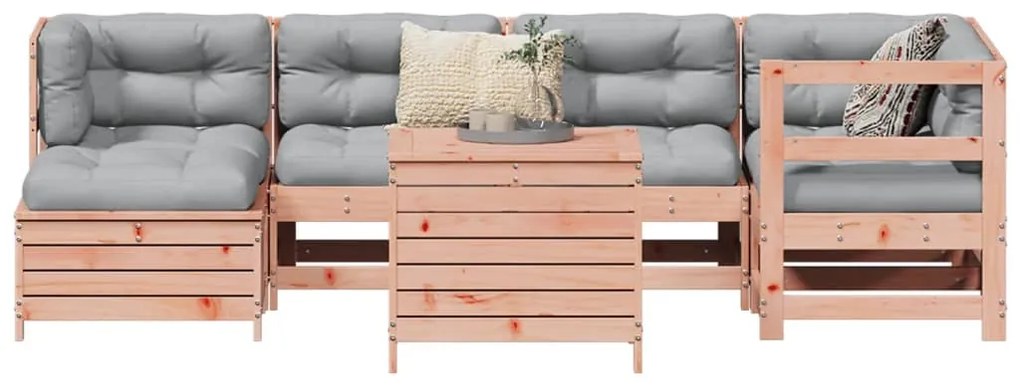 vidaXL 7 részes tömör duglászfenyő kerti kanapészett