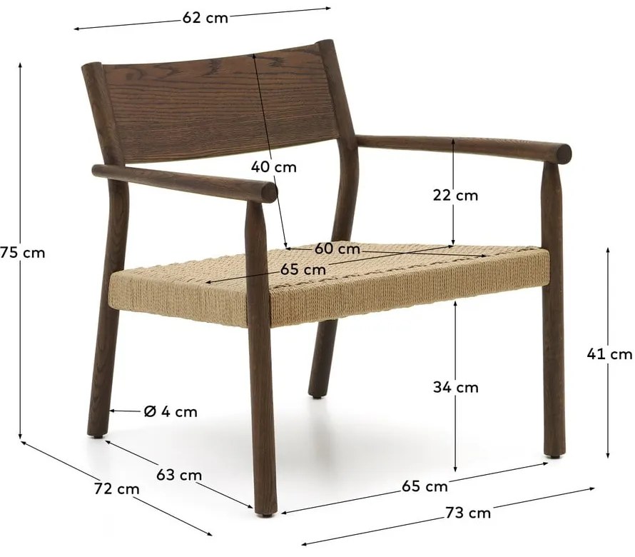 Natúr színű fotel Yalia – Kave Home