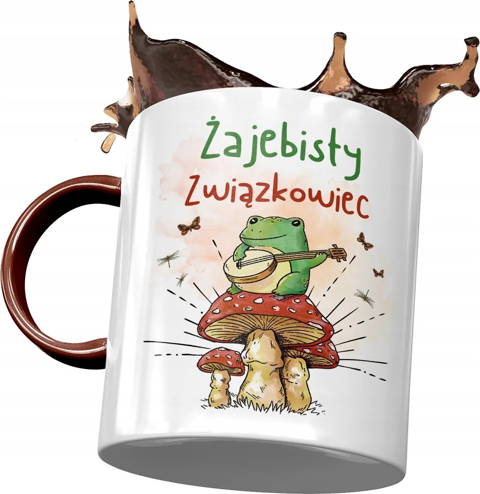 Bordó Bögre Szakszervezeti Békás Szakszervezeti Bögre Nyomtatott Fotóval