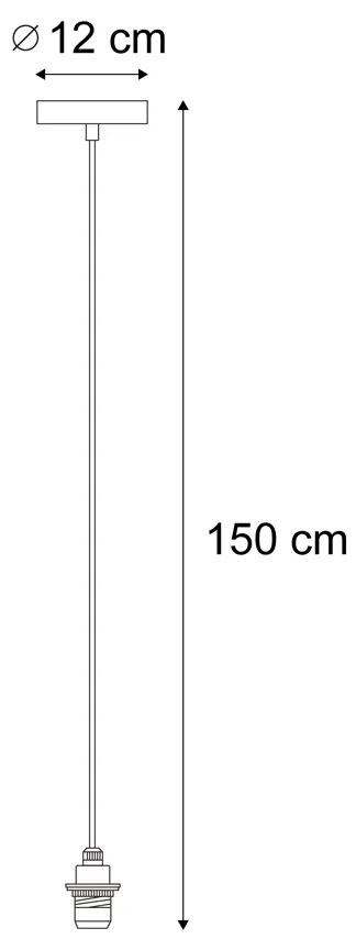 Kültéri függőlámpa fekete IP44 - Cava