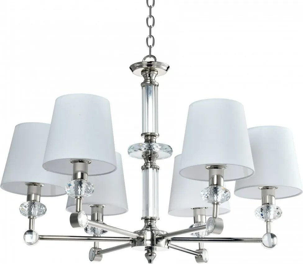 COSMOLIGHT P06285NI-WH DOHA Modern Csillár Fehér, Nikkel E14 IP20