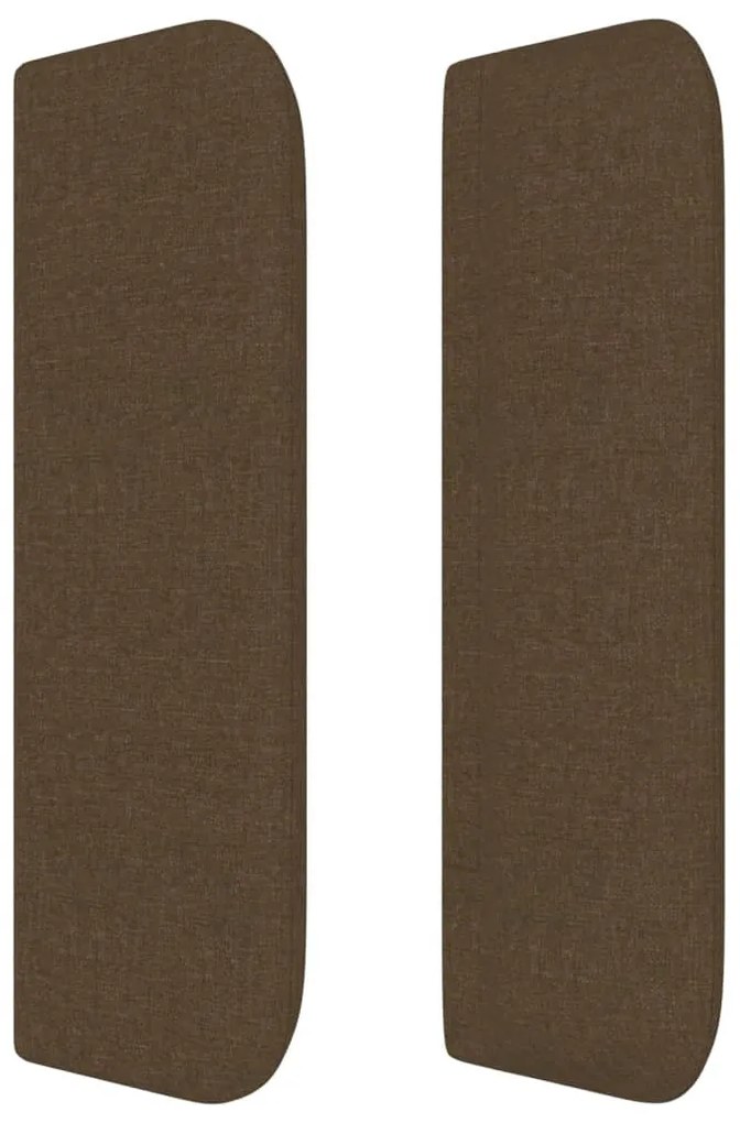 sötétbarna szövet fejtámla szárnyakkal 163x16x78/88 cm