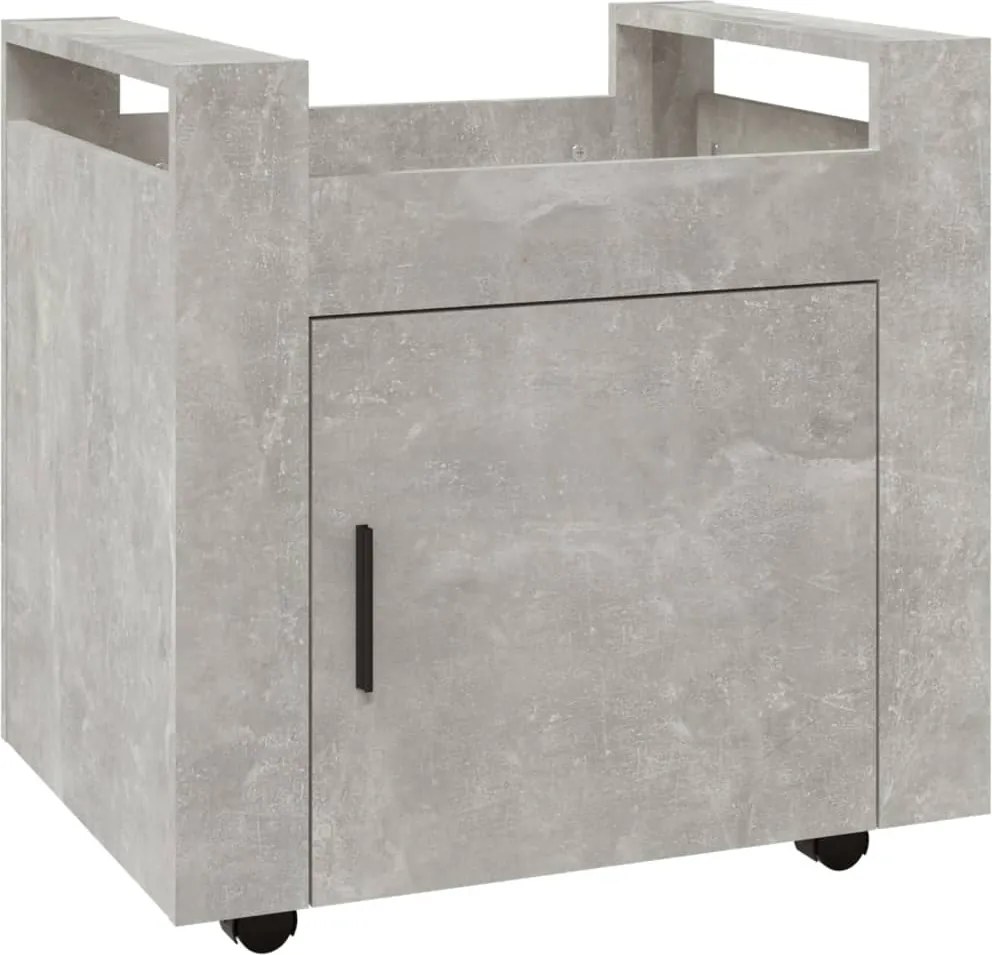 vidaXL betonszürke szerelt fa asztal-kocsi 60 x 45 x 60 cm