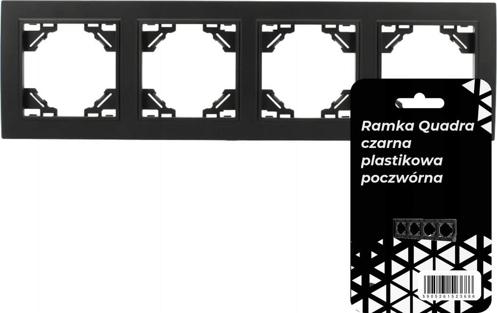 Kapcsoló aljzat burkolat matt fekete tartós 5L