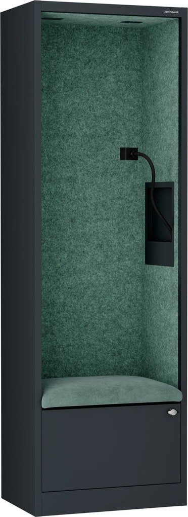 Sally 600mm korpus Antracytowy - siedzisko Zielony