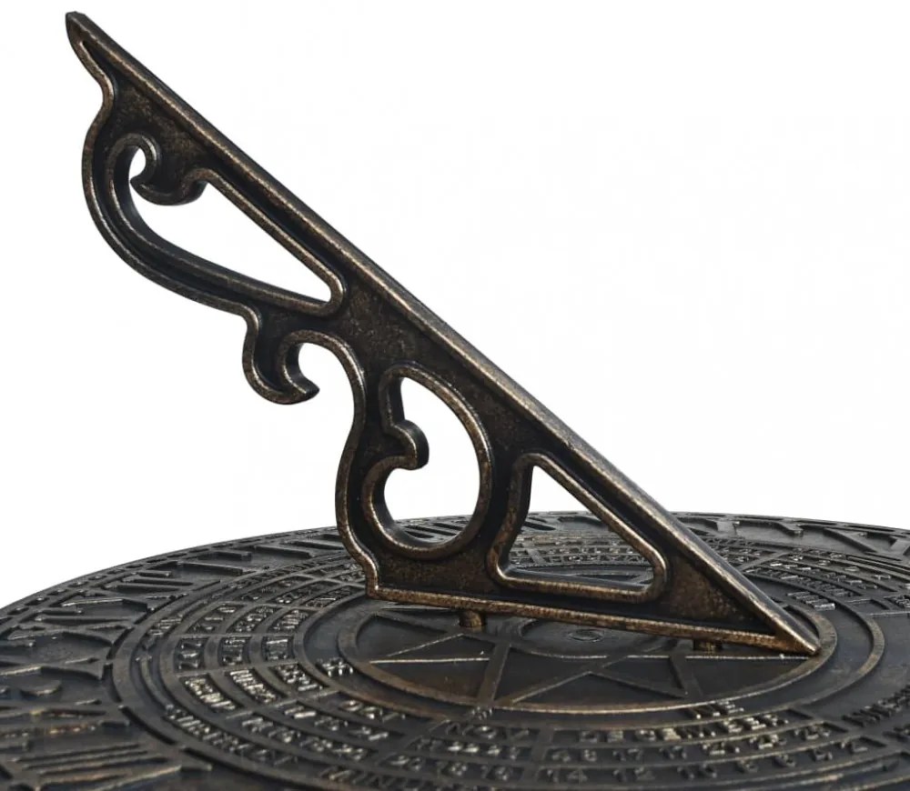 bronz színű műanyag napóra 35,5 x 82 cm