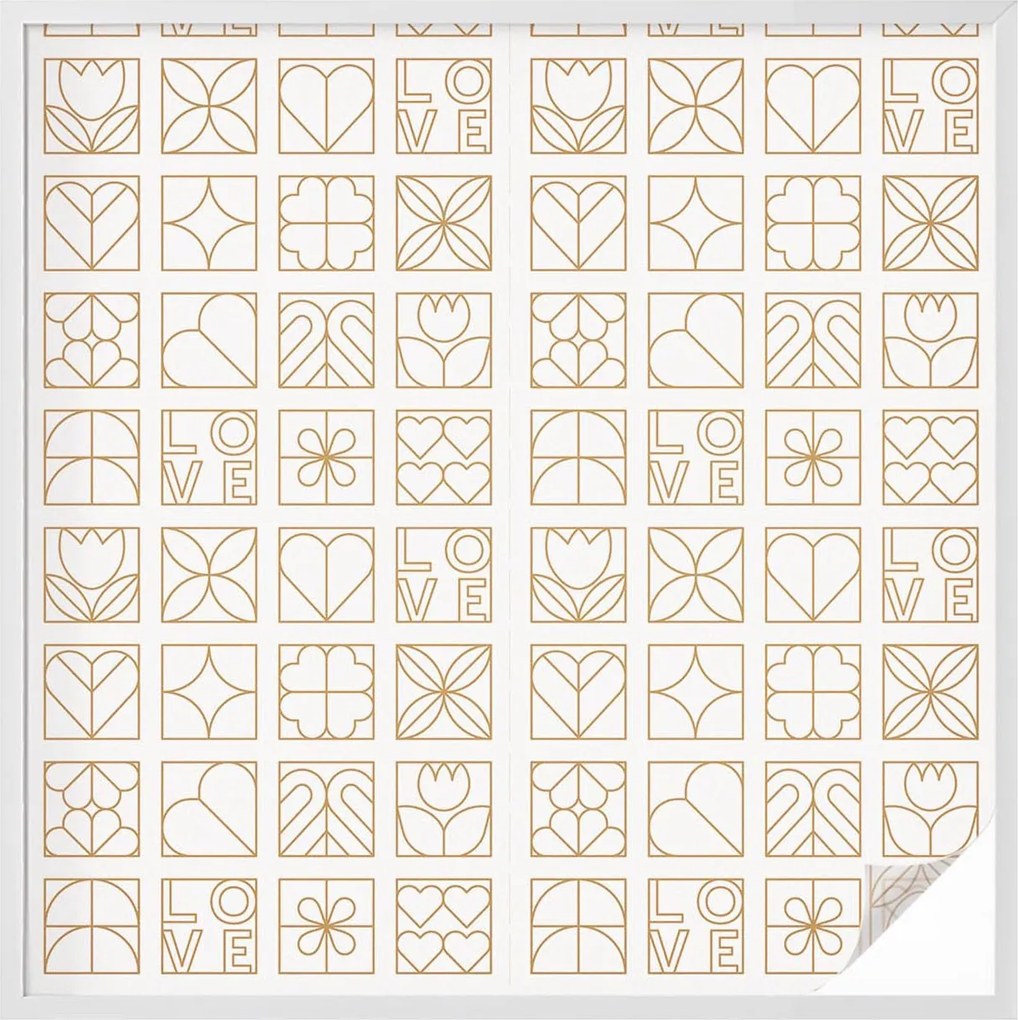 Ablakfólia Öntapadós Adatvédelem Geometrikus szerelem 100x100