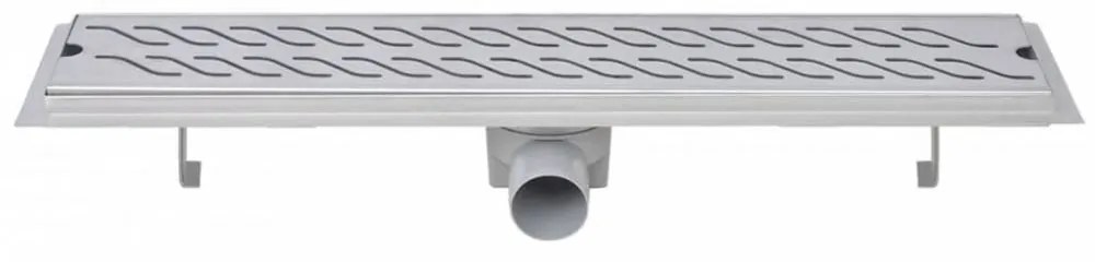 630x140 mm lineáris hullámos rozsdamentes acél zuhany lefolyó