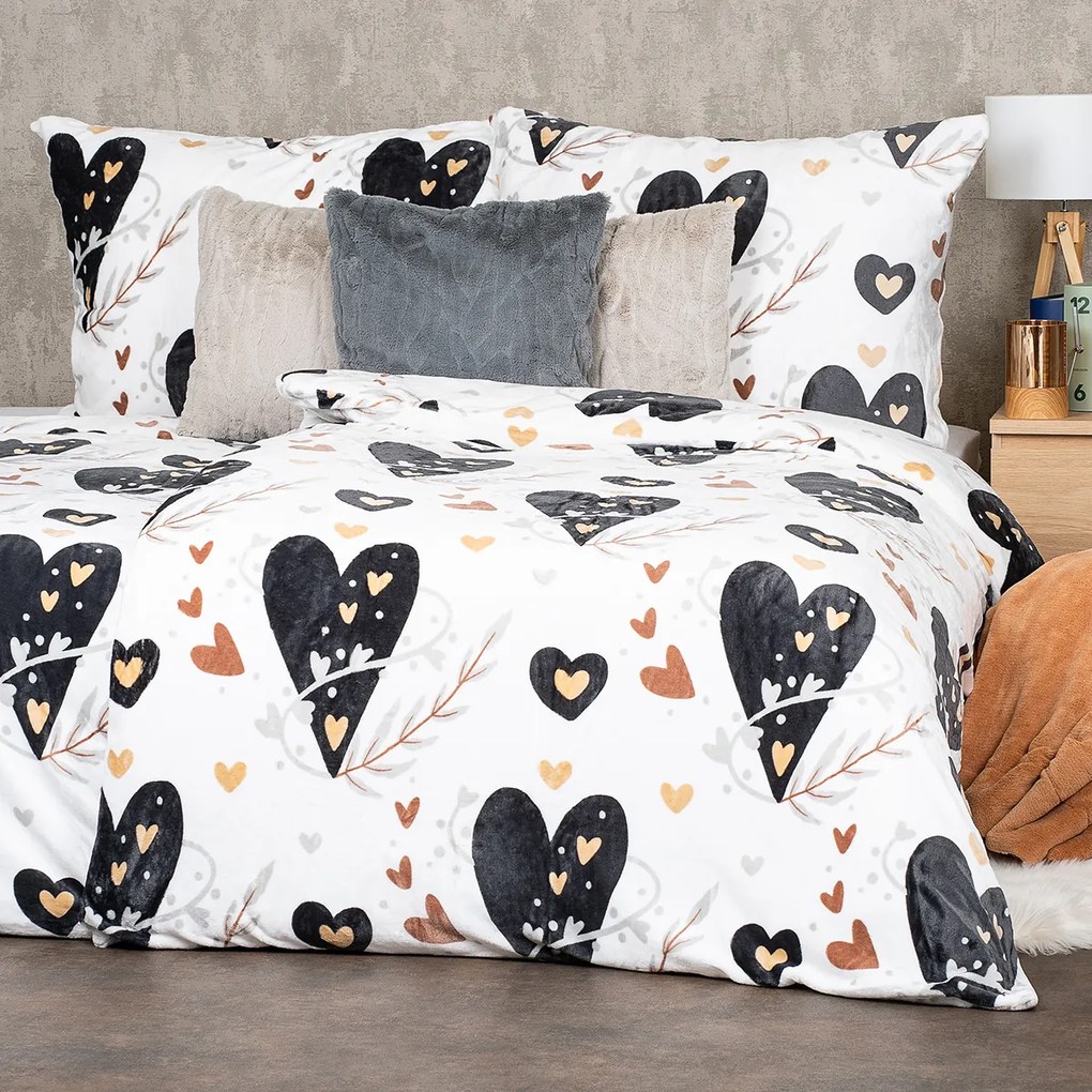 4Home Romantic mikroflanel ágyneműhuzat, 160 x 200 cm, 70 x 80 cm, 160 x 200 cm, 70 x 80 cm