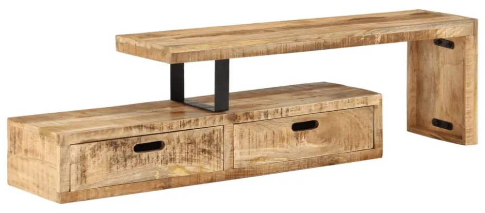 tömör mangófa TV-állvány (118-200) x 30 x 40 cm