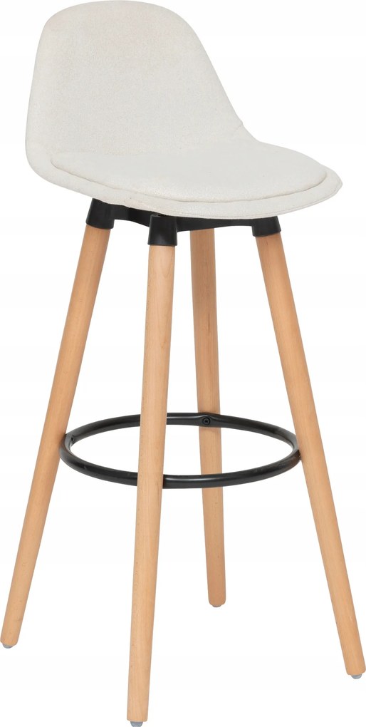Maxon bárszék fehér Modern ülőfelület fa lábak lábtartó