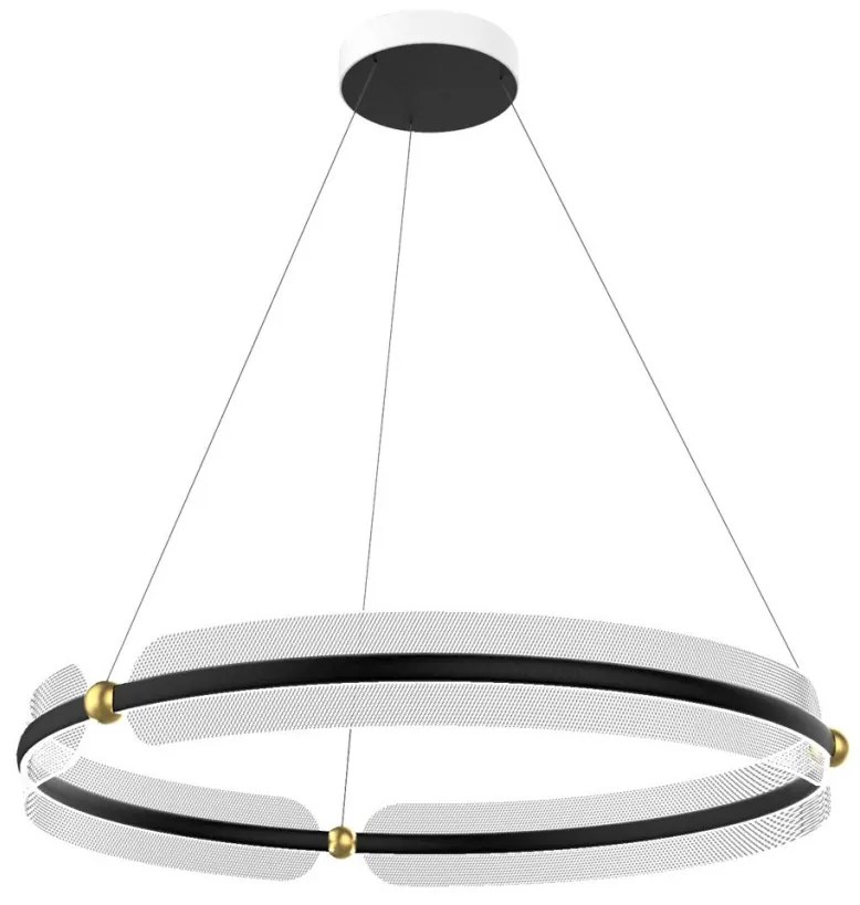 ITALUX 5900644337690 FARIS Modern Led Függesztett Lámpa Fekete, Arany LED IP20