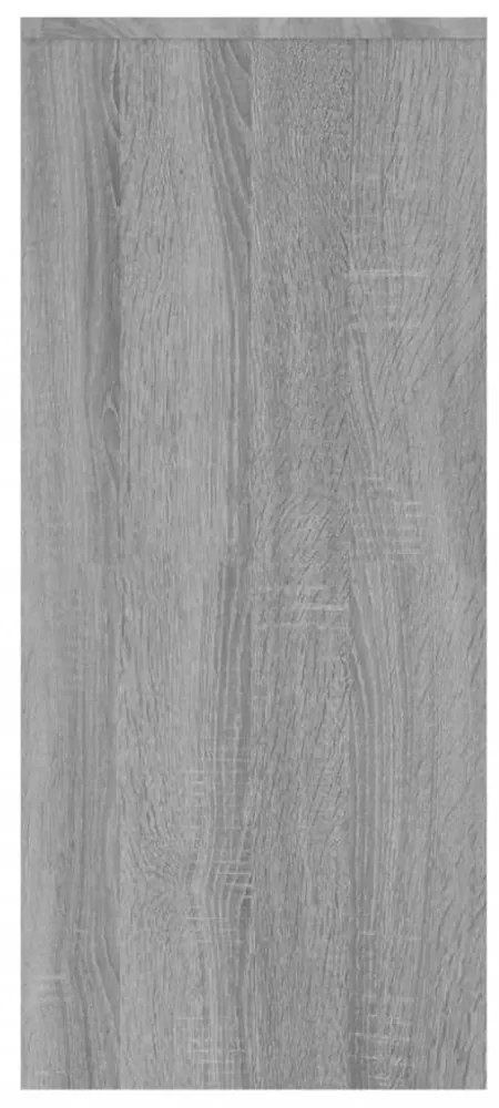 szürke sonoma színű szerelt fa tálalószekrény 102 x 33 x 75 cm