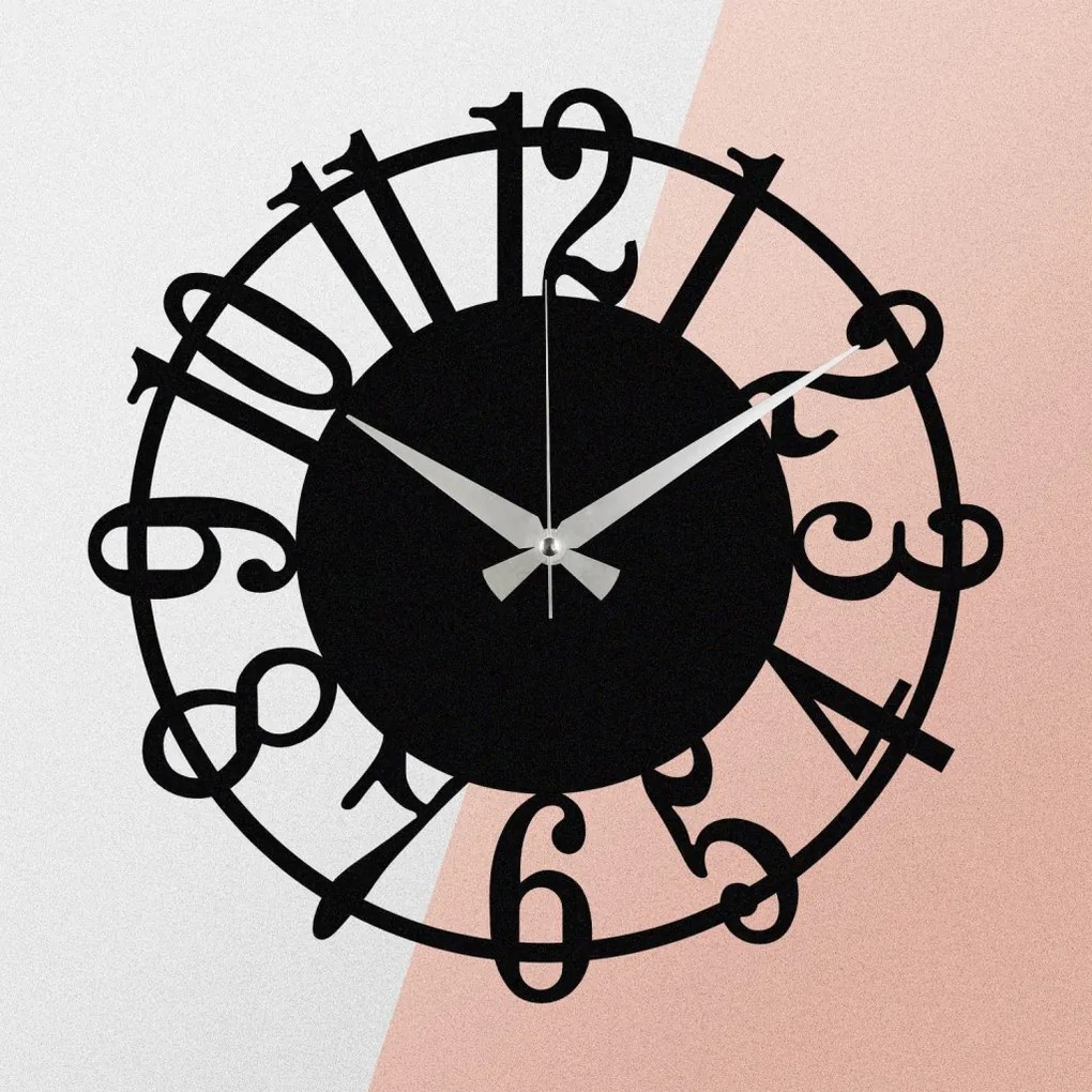 Enzoclock fém falióra, 48×48 cm – S006