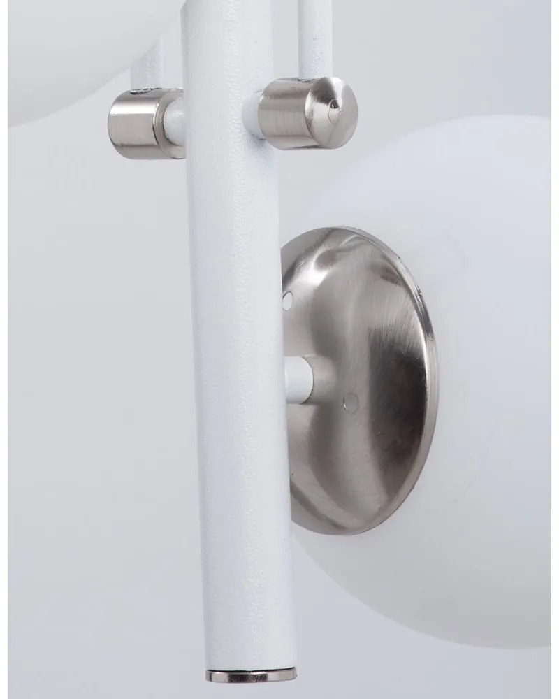 Fehér-ezüstszínű függőlámpa üveg búrával ø 15 cm Libra – Squid Lighting