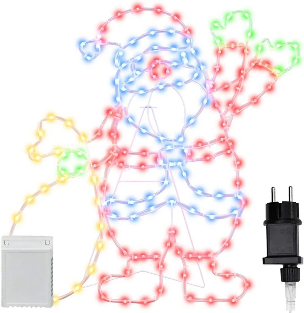 vidaXL Mikulás Fény 168 LED-del Sokszínű 58.5 x 60 x 1.3 cm Vas