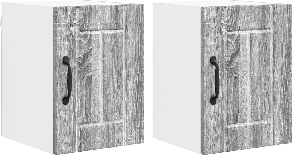 vidaXL Konyhaszekrény 2 pcs Szürke Sonoma 30 x 31 x 40 cm Faanyag
