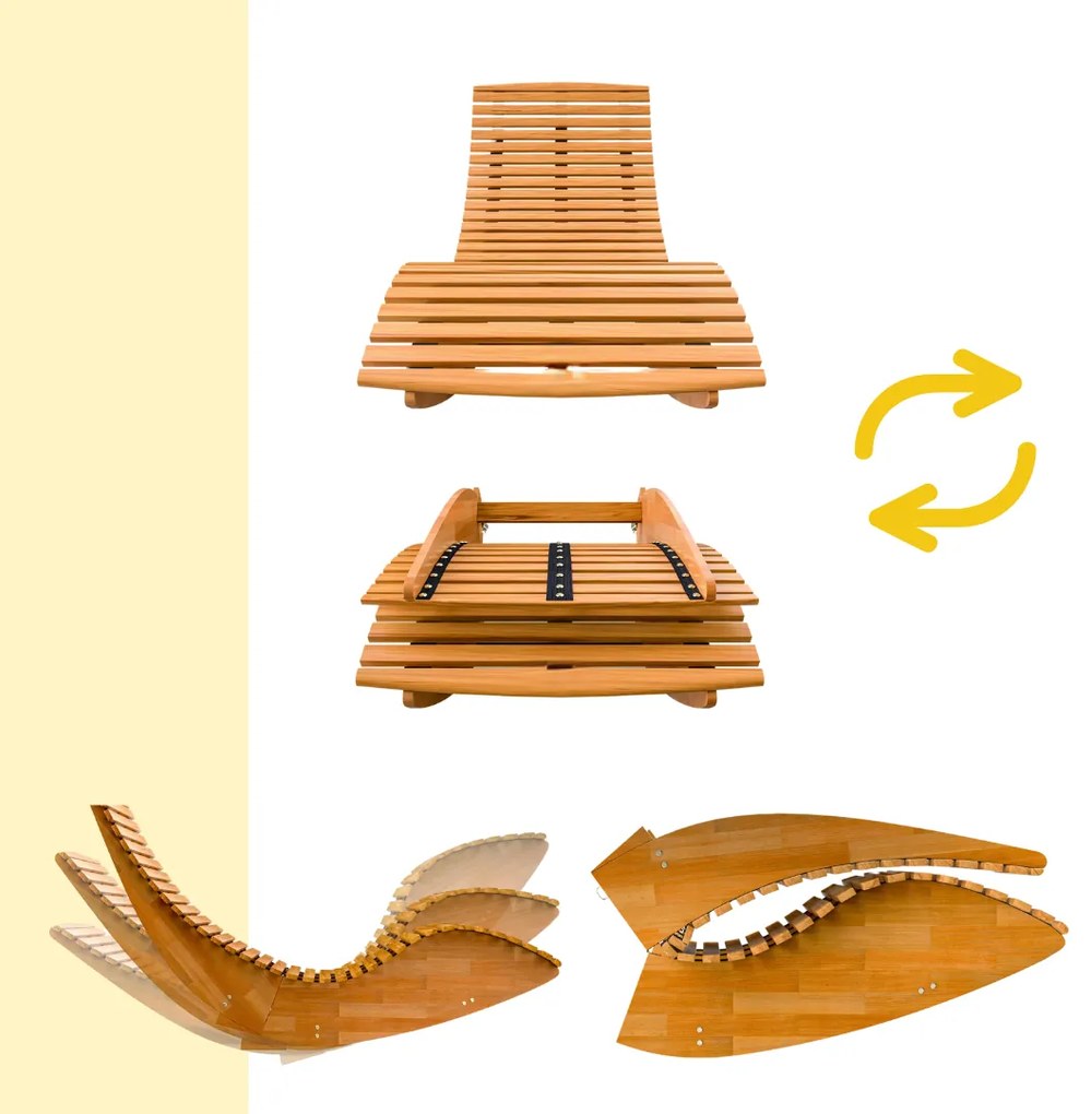 BALI függő nyugágy, 155x60x93cm, természetes barna Casaria