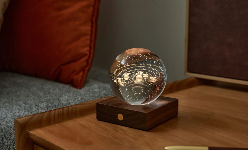 Asztali lámpácska 3D lézerrel készült mintával, többféle - Gingko Motiv: dešťový mrak