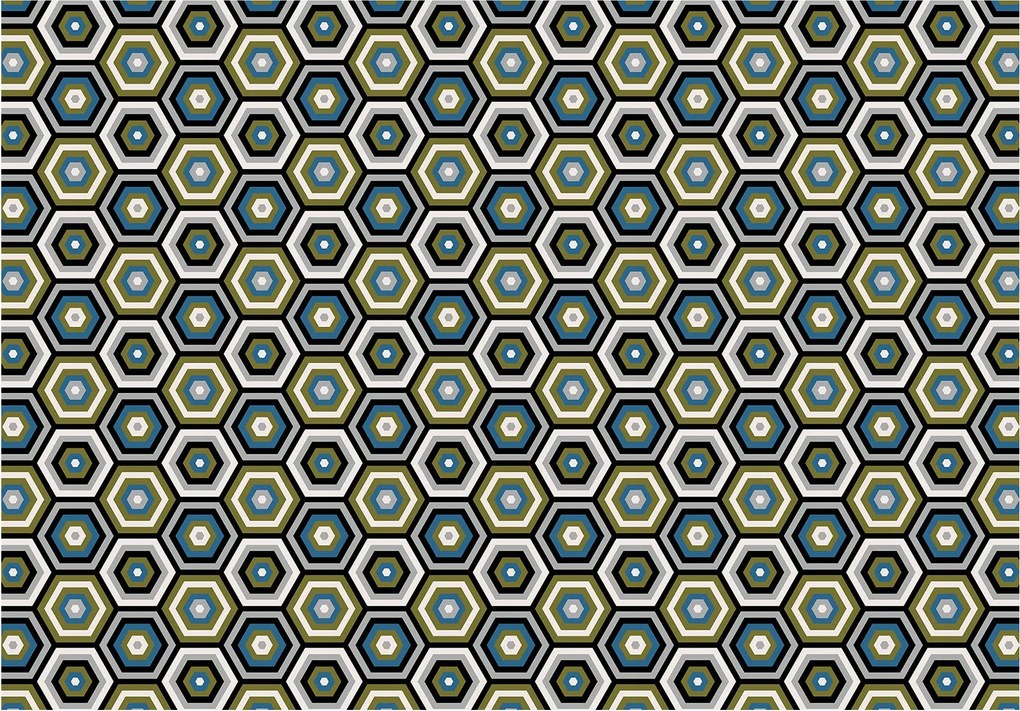 Fotótapéta Geometriai Hatszögek Mozaik 312x219 Minta Szín +ragasztó