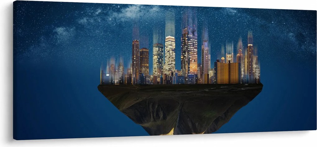 Kép - A lebegő város az űrben (120x50 cm)