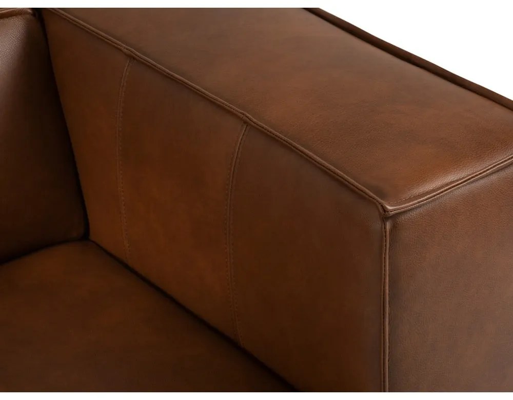 Konyakbarna bőr kanapé 212 cm Madame – Windsor &amp; Co Sofas