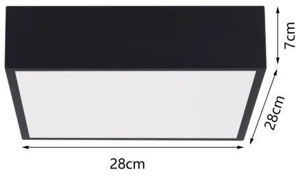 Immax NEO 07237L - LED dimmelhető mennyezeti lámpa CANTO 22W/230V fekete Tuya+DO