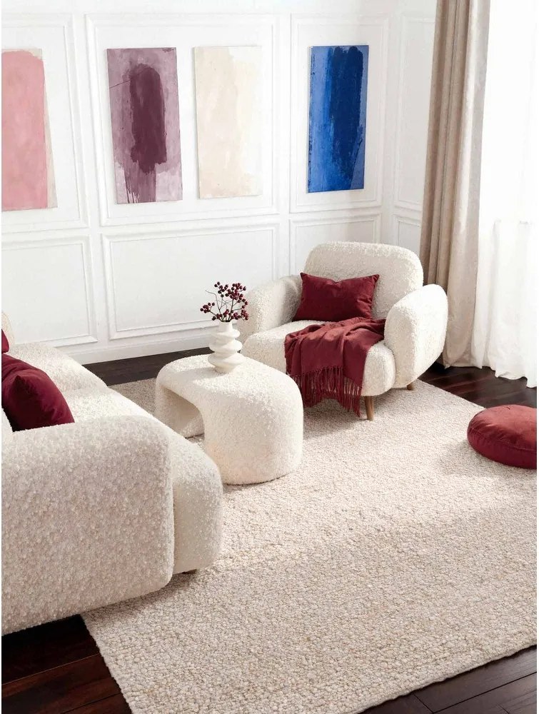 Krémszínű kézi szövésű buklé szőnyeg 160x230 cm Notting Hill Portobello – Ted Baker