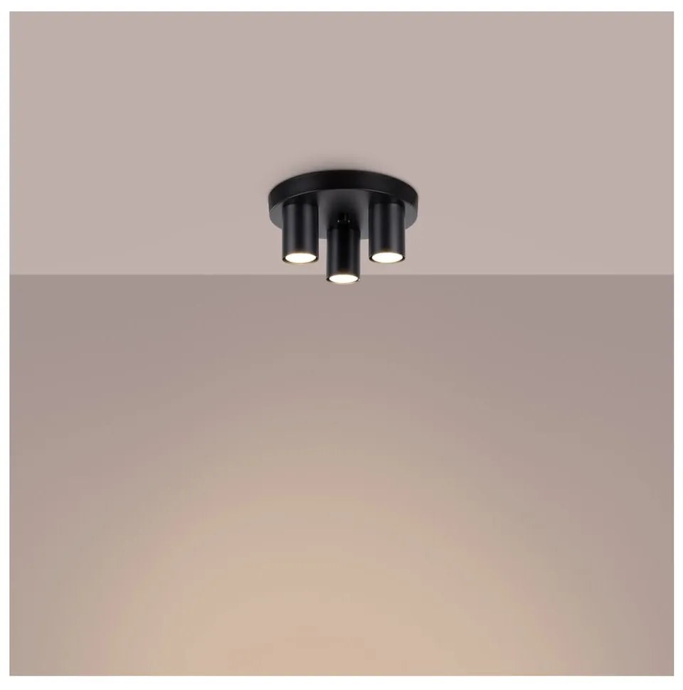 Fekete mennyezeti lámpa Castro – Sollux