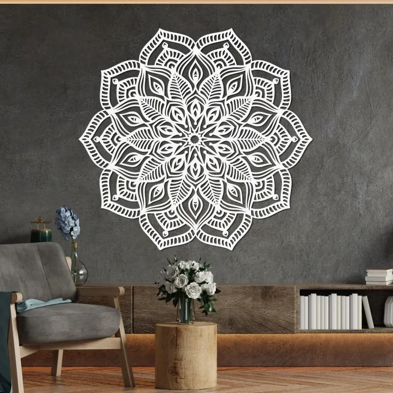 Fából készült mandala a falon | COUNESS