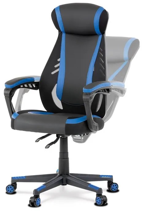 Kék Ekobőr Gamer Szék, Hinta Mechanikával. KA-Y213 BLUE