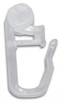 Görgős ráncszedő kampó mennyezeti sínes karnisokhoz