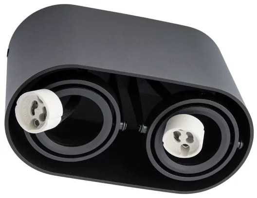 Spotlámpa SIROK 2xGU10/30W/230V fekete