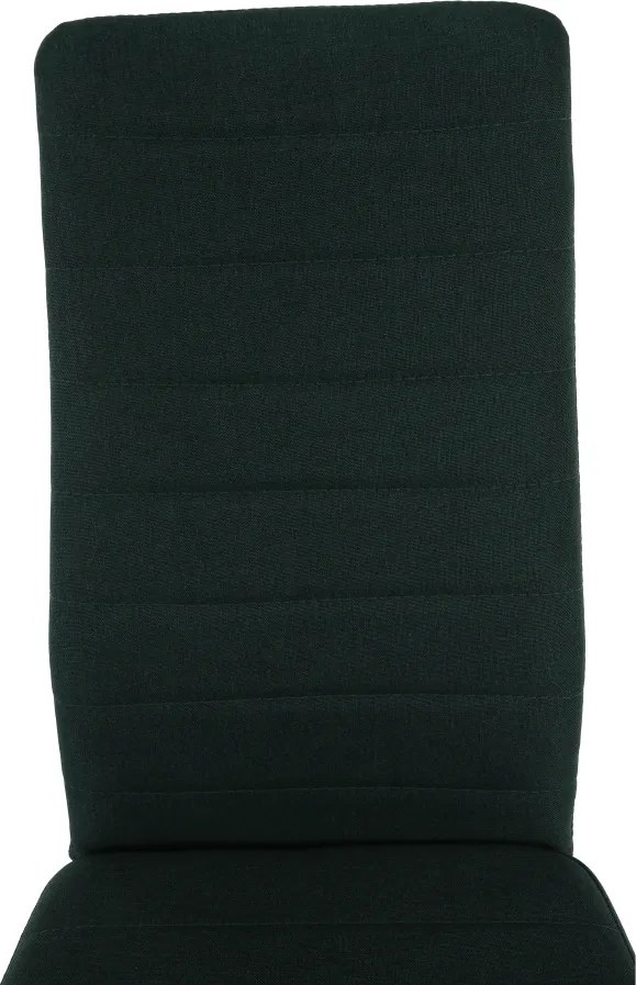 Szék, smaragd szövet/fekete fém, COLETA NOVA