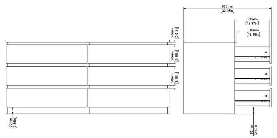 Natúr színű komód tölgyfa dekorral 154x70x50 cm Naia – Tvilum
