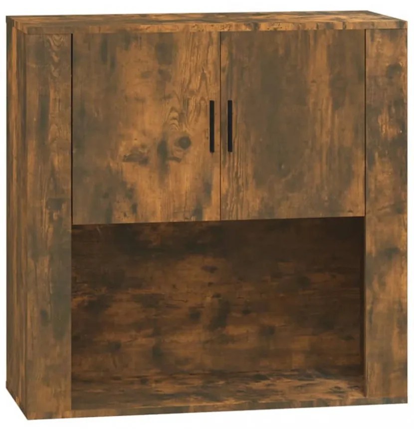 füstös tölgy színű szerelt fa fali szekrény 80x33x80 cm