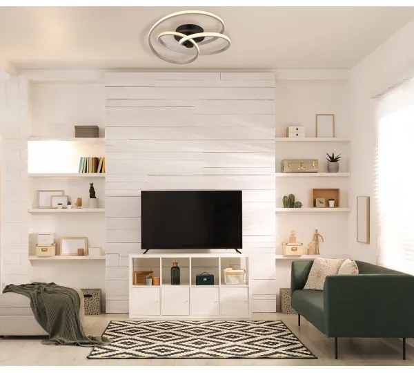 Globo 67183-40N - LED Felületre szerelhető csillár GLYXAR LED/40W/230V króm/fekete