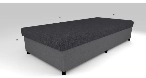 CORY kárpitozott ágy tárolóval 80x200 szürke