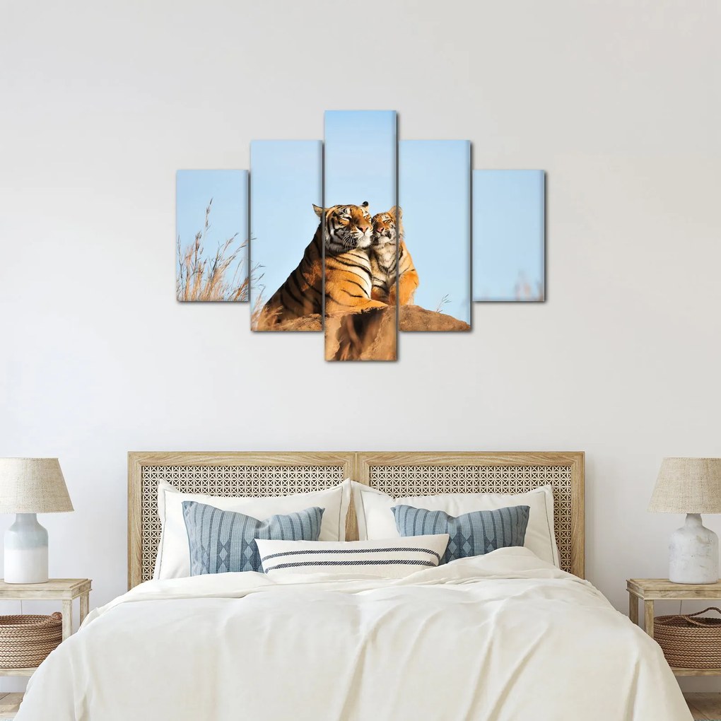Kép - Tigris és a kölyke (150x105 cm)